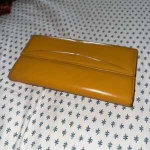 vintage Loewe Madrid leather long wallet in yellow